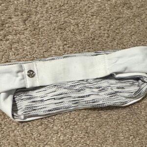 White and Blue Striped Headband